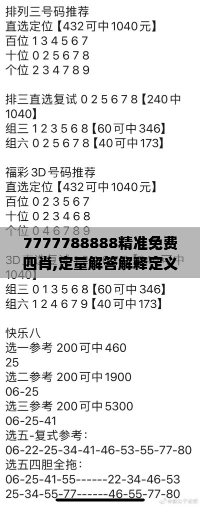 7777788888精准免费四肖,定量解答解释定义_至尊版9.811