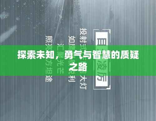 探索未知，勇气与智慧的质疑之路