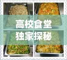 高校食堂独家探秘,品味校园美食的独特魅力