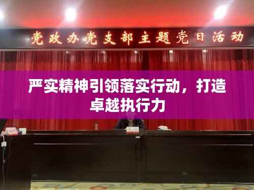 严实精神引领落实行动,打造卓越执行力