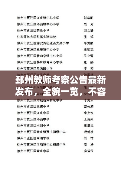 邳州教师考察公告最新发布,全貌一览,不容错过!