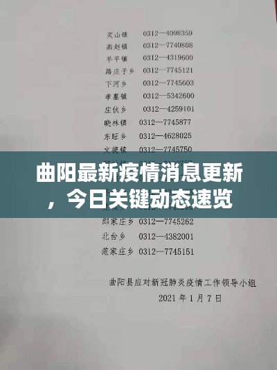 曲阳最新疫情消息更新,今日关键动态速览