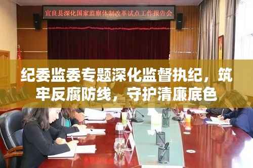 纪委监委专题深化监督执纪,筑牢反腐防线,守护清廉底色