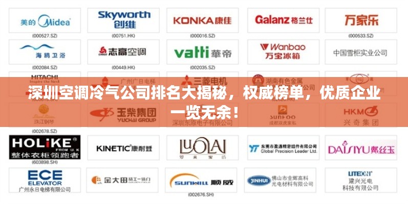 深圳空调冷气公司排名大揭秘,权威榜单,优质企业一览无余!